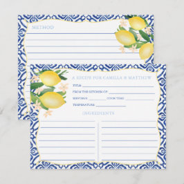 Majolica Tiles Lemons Brautparty Rezept Karte