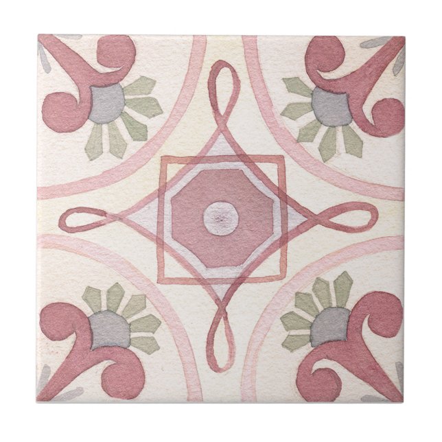 Majolica Watercolor Fliese (Vorderseite)