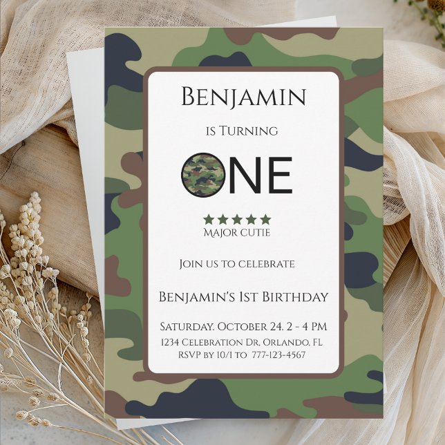 Major Cutie Birthday Invitation Kids Birthday Card Einladung (Von Creator hochgeladen)