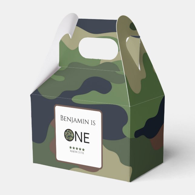 Major Cutie Party Favor Box Kids First Birthday Geschenkschachtel (Vorderseite)