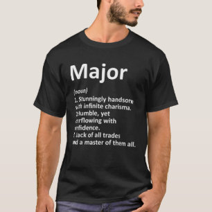 MAJOR Definition Personalisiert Name Funny Birthda T-Shirt