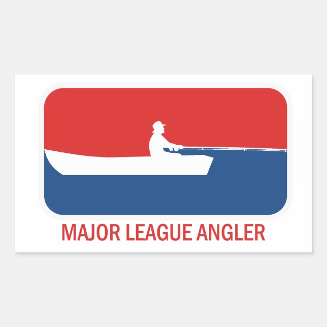 Major League Angler Rechteckiger Aufkleber (Vorderseite)