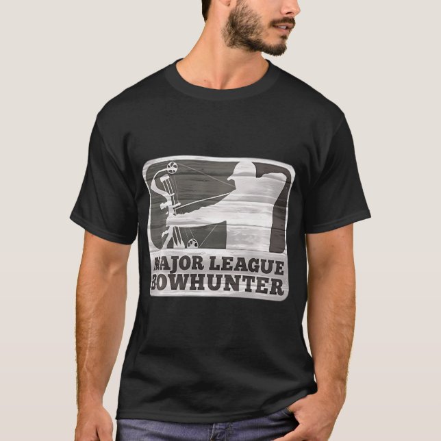 Major League Bowhunter Bow Jagd Baseball T-Shirt (Vorderseite)