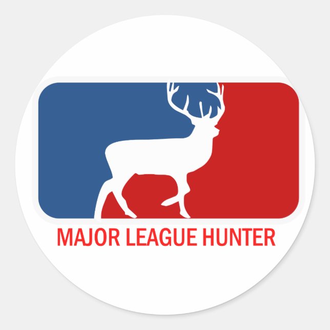 Major League Hunter Runder Aufkleber (Vorderseite)