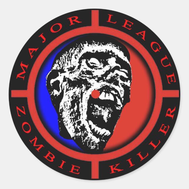 Major League Zombie Killer Runder Aufkleber (Vorderseite)