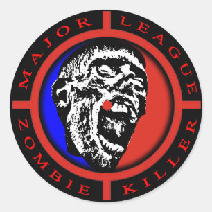 Major League Zombie Killer Runder Aufkleber