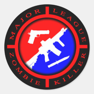 Major League Zombie Killer - Waffen Runder Aufkleber