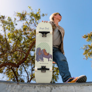 Major Loser Cartoon 8" Blassgelbe Skateboard