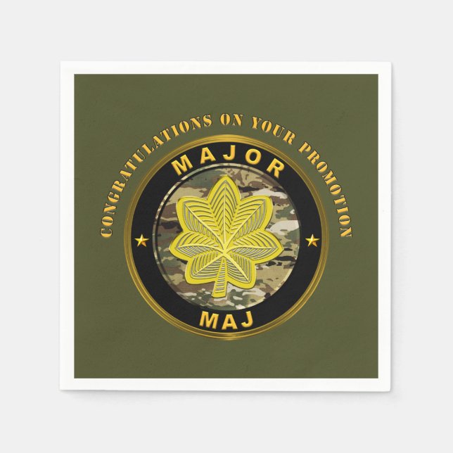 Major MAJ Beförderung   Serviette (Vorderseite)
