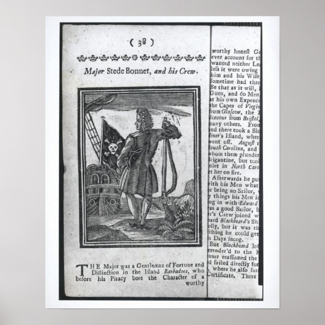 Major Stepe Bonnet aus "Geschichte und Leben Poster (Vorne)