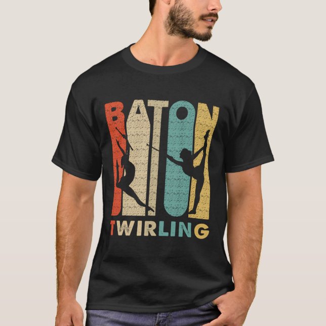 Majorette Baton Twirling Geschenk T-Shirt (Vorderseite)