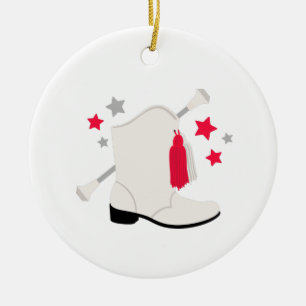 Majorette Boot Keramik Ornament