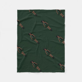 Majorette/Dancer Fleece Blanket Black & Forest