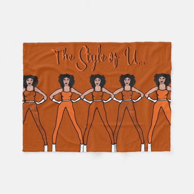 Majorette/Dancer Fleece Blanket Burnt Orange (Vorderseite (Horizontal))