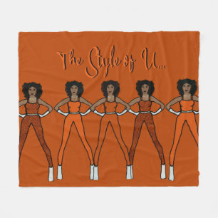 Majorette/Dancer Fleece Blanket Burnt Orange 2