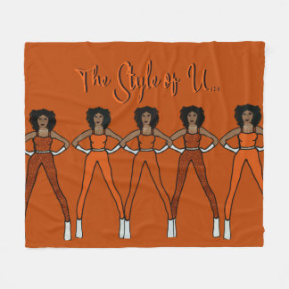 Majorette/Dancer Fleece Blanket Burnt Orange 2