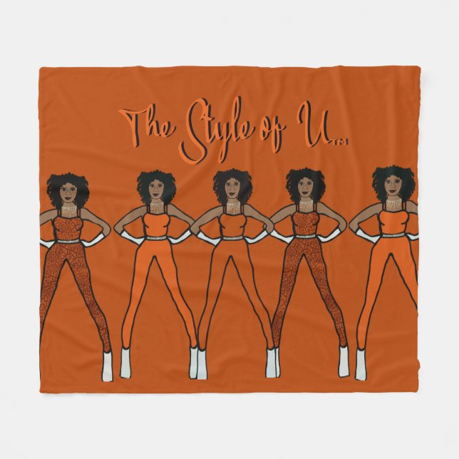 Majorette/Dancer Fleece Blanket Burnt Orange 2 (Vorderseite (Horizontal))