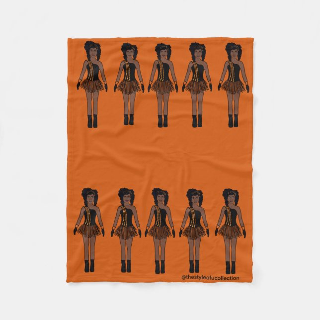 Majorette/Dancer Fleece Blanket Orange (Vorderseite)