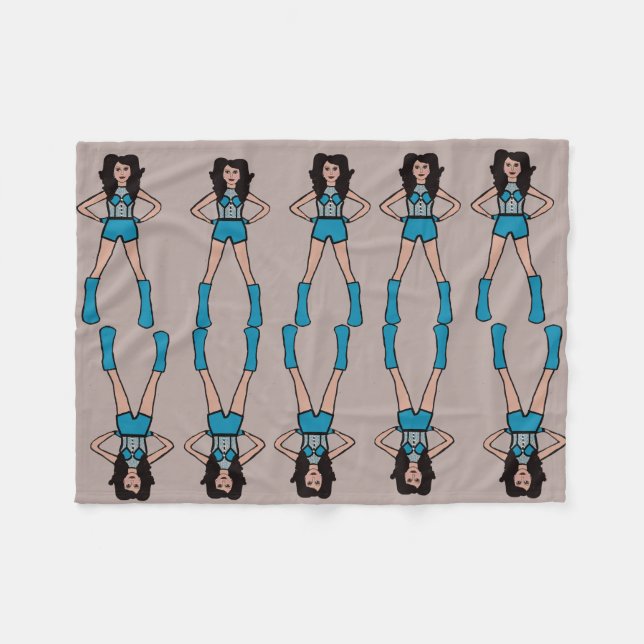 Majorette/Dancer Fleece Blanket Türkis 2 (Vorderseite (Horizontal))