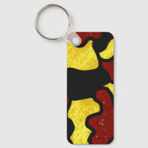 Majorette/ Dancer Keychain Red Yellow Camo