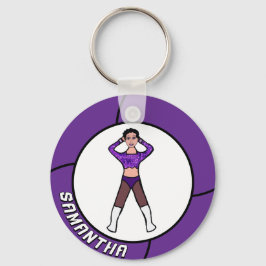 Majorette/Dancer Lila & Black #2 Schlüsselanhänger