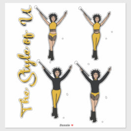 Majorette / Dancer Quick Change Stickers Fringe S Aufkleber