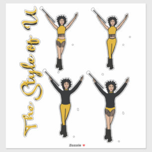 Majorette / Dancer Quick Change Stickers Fringe S Aufkleber