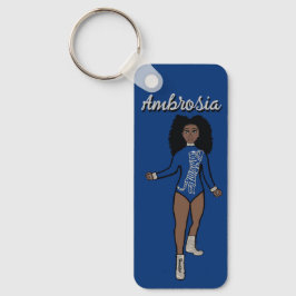 Majorette/Dancer Schlüsselanhänger Blue Silver Tig