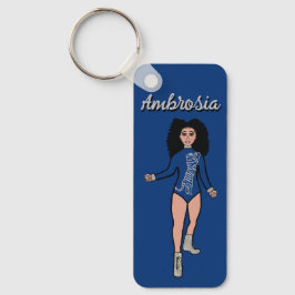 Majorette/Dancer Schlüsselanhänger Blue Silver Tig