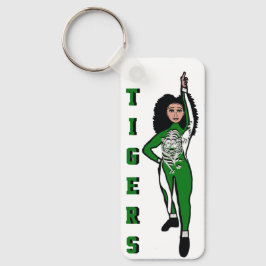 Majorette/Dancer Schlüsselanhänger Green White Tig