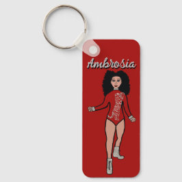 Majorette/Dancer Schlüsselanhänger Red Silver Tige
