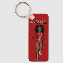 Majorette/Dancer Schlüsselanhänger Red Silver Tige