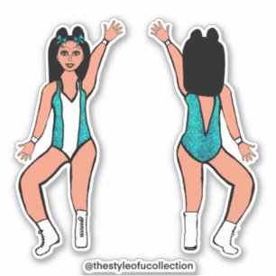 Majorette / Dancer Stickers Aqua Park #2 Aufkleber