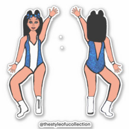 Majorette / Dancer Stickers Blue Park #2 Aufkleber