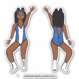 Majorette / Dancer Stickers Blue Spark #1 Aufkleber