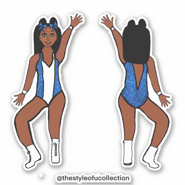 Majorette / Dancer Stickers Blue Spark #1 Aufkleber (Vorderseite)