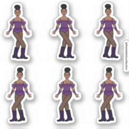 Majorette/Dancer Stickers Lila Stones Aufkleber