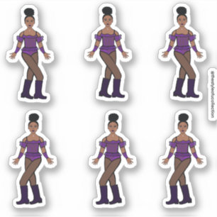 Majorette/Dancer Stickers Lila Stones Aufkleber