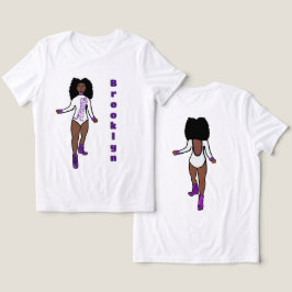 Majorette/Dancer T-Shirt White Lila Tiger A Tri-Blend Shirt