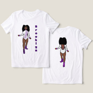Majorette/Dancer T-Shirt White Lila Tiger A Tri-Blend Shirt