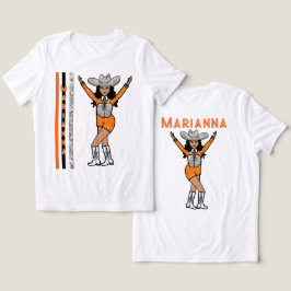 Majorette/Dancer Western Silver Orange #2 Tri-Blend Shirt