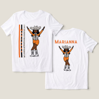Majorette/Dancer Western Silver Orange Tri-Blend Shirt