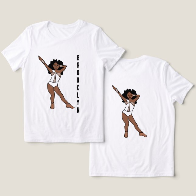 Majorette/ Dancer White Stones A Tri-Blend Shirt (Design Vorderseite & Rückseite)
