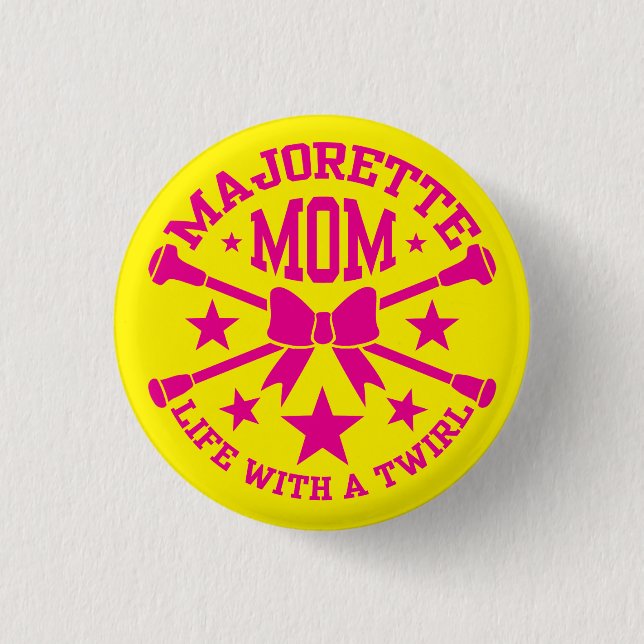 Majorette Mama Abzeichen Button (Vorderseite)