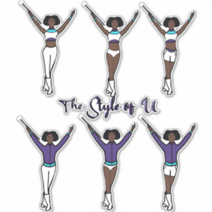 Majorette Quick Change Aufkleber ( Aqua Grape )