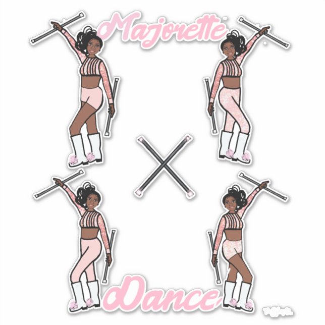 Majorette Quick Change Stickers (Pink Spark) Aufkleber (Vorderseite)