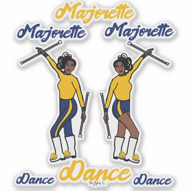 Majorette Stickers (Navy Gold) C Aufkleber (Vorderseite)