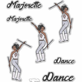 Majorette Stickers (White Diamond) Aufkleber