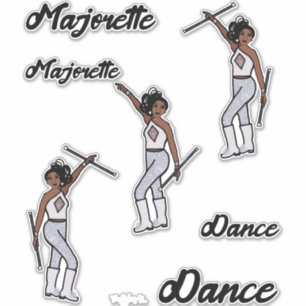 Majorette Stickers (White Diamond) Aufkleber