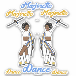 Majorette Stickers (White YBStripe) A Aufkleber